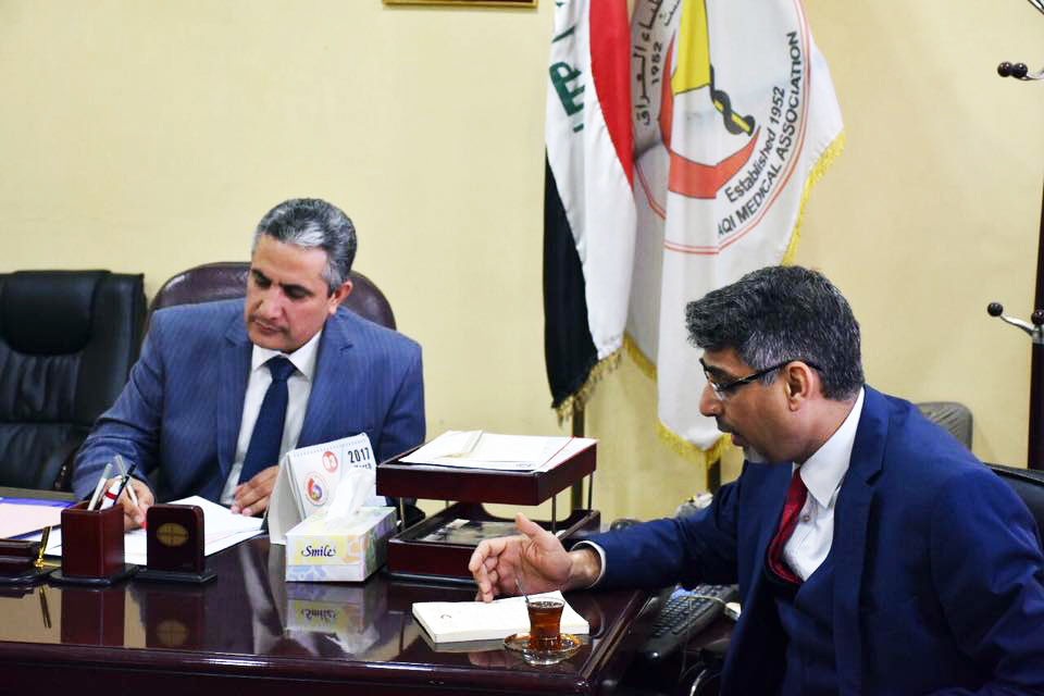 زيارة المفتش العام لوزارة الصحة لنقابة اطباء العراق