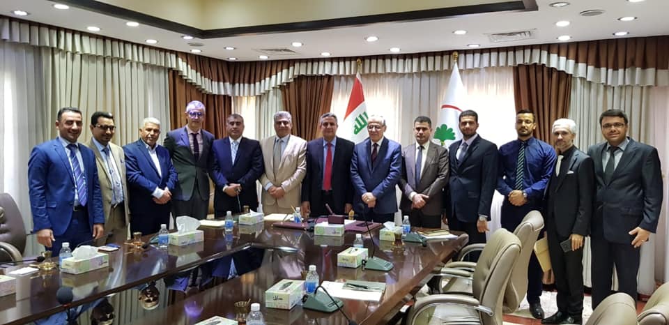 التقى وفد النقابة السيد نقيب أطباء العراق د.عبدالامير محسن مع معالي السيد وزير الصحة 